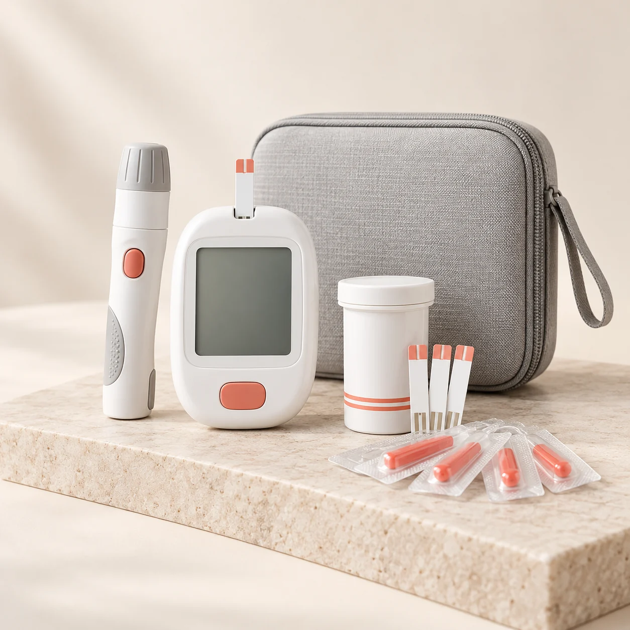 Home blood glucose monitoring kit